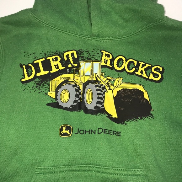 Little boys John Deere hoodie size 7 dirt rocks - Picture 2 of 6